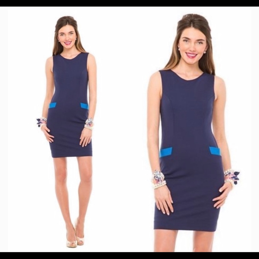 NWT XL Lilly Pulitzer Allaine Navy Shift Dress